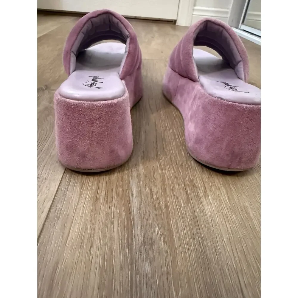 free people almost paradise platform sandals / orchid women size US 7.5 / EU 38